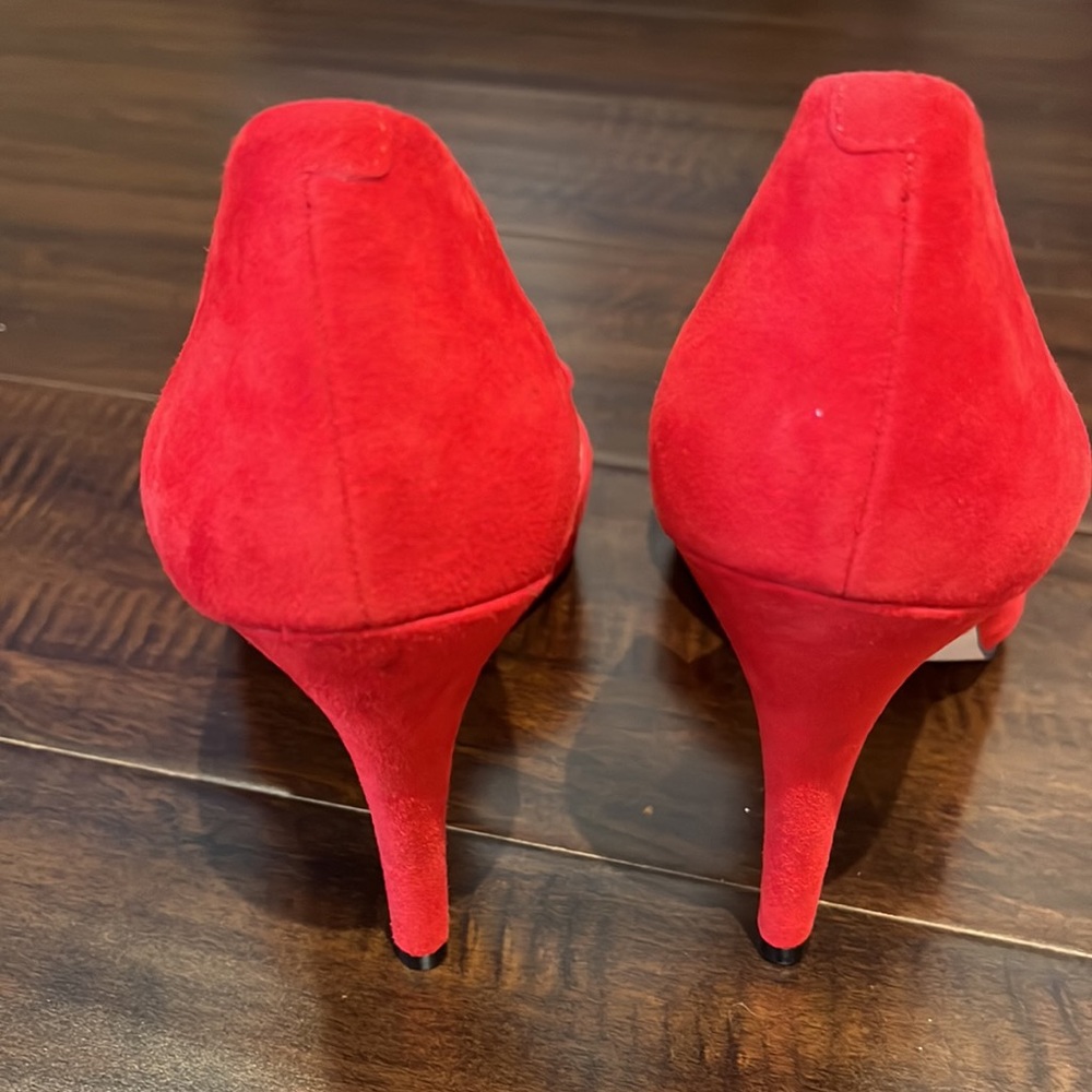 Bcbgeneration Red Suede Bow Pumps - 9 - image 3